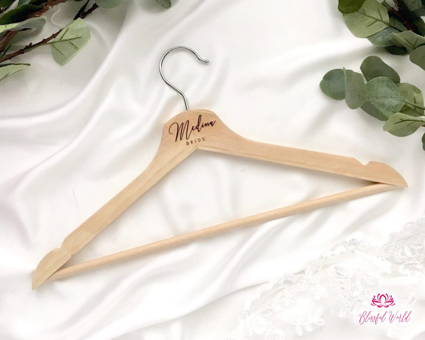 Wedding Hanger Engraved with Date | Bridal Shower Gift | Mrs Hanger | Bride Hanger Laser Cut | Gift for Her | Wedding Shower Gift for Bride