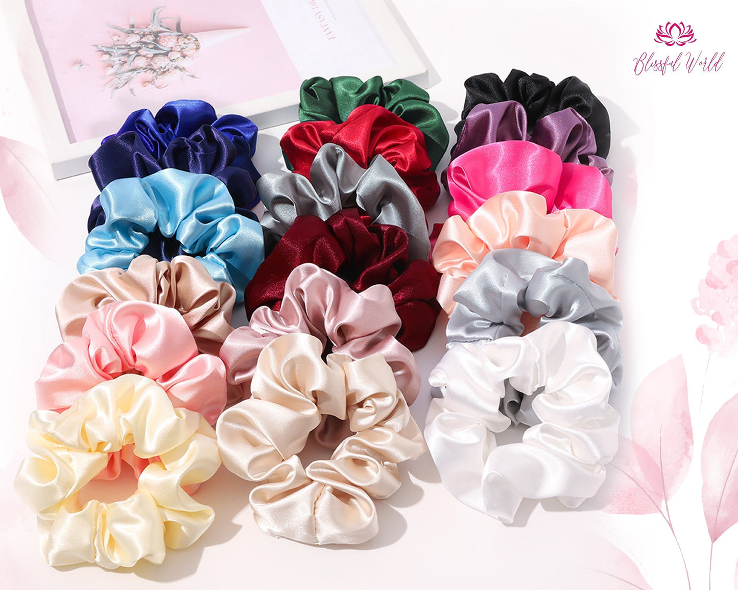 Hair Scrunchies Silky Satin Scrunchies Soft Scrunchies Bridal Scrunchies Bridesmaid Scrunchies Gift Scrunchies Hair Tie