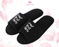Custom Slippers Spa Slippers House Wear Slippers Open Toe Black Spa Slippers Bride Slippers Bridesmaid Slippers Gift For Her Wedding Gift