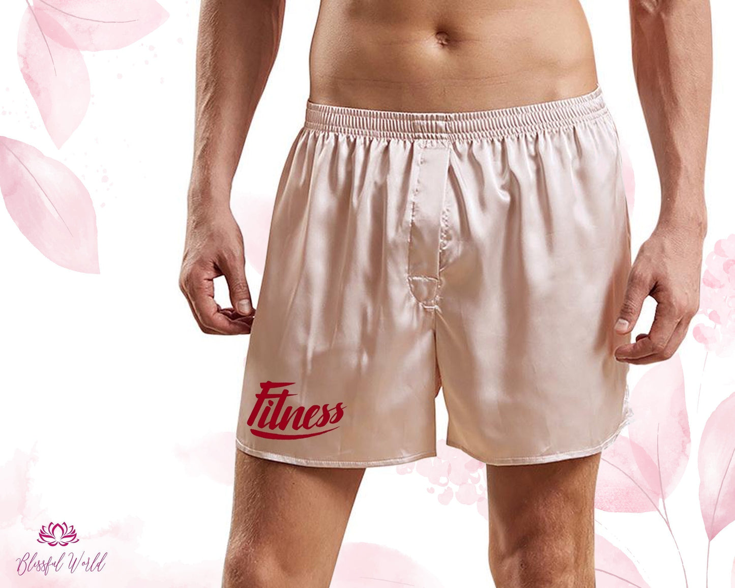 Mens Satin Boxers Shorts Underwear Loose Sleep Pajama Bottom Boxer Anniversary Gift Personalized Gift