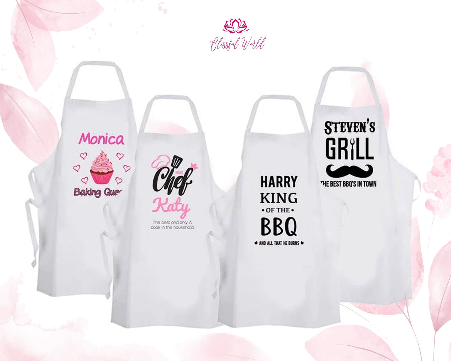 Kids Aprons Customized Aprons Personalized Aprons Custom Apron Full-Length Bib Apron Your text Here Apron Chef Aprons Cooking Apron BBQ Apron