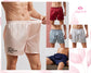 Custom Boxer Mens Silk Satin Pajamas Pants Customized Satin Shorts Personalized Satin Boxer Short Pants Sleep Bottoms Men