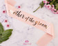 Custom Personalized Sash for Birthdays Weddings Bachelorette Bride To Be Halloween Satin With Glitter Text