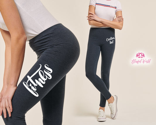 Your Own Text Customization Printed Leggings for Regular ,Personalization