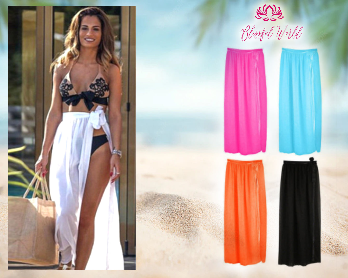 4 colors of sarongs