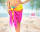 Custom Gradient Sarong Wrap – Multicolor Beach Cover-Up Personalized Swimwear Accessory Summer Gift for 