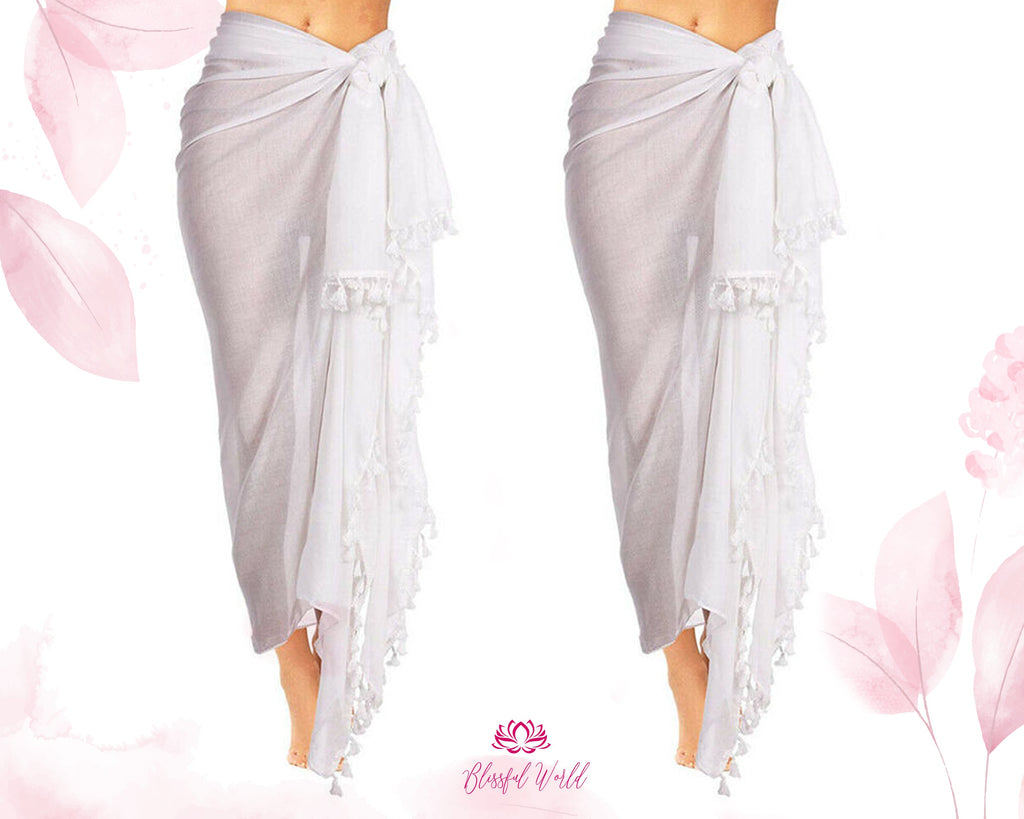 Cotton Beach Sarong Soft Voile Summer Pareo Beach Sarongs Gift For Bridal 