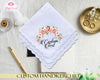 Hand Embroidered Floral Handkerchief Custom embroidered Handkerchief Wedding gift Bridesmaid Gift Handmade Handkerchief Gift For Bridal 