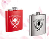 Personalized Monogram Flask Gift Set Custom Engraved Flask Gift Set Gift for Him - Gift for Dad Valentine's Day Gift for Men 