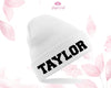 Custom Leather Patch Beanies | Personalized Beanie Hats with Custom Logo | Unisex Winter Hat | Company Logo Gift