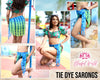 Sarong Beach Wraps from Bali - Tie Dye Design