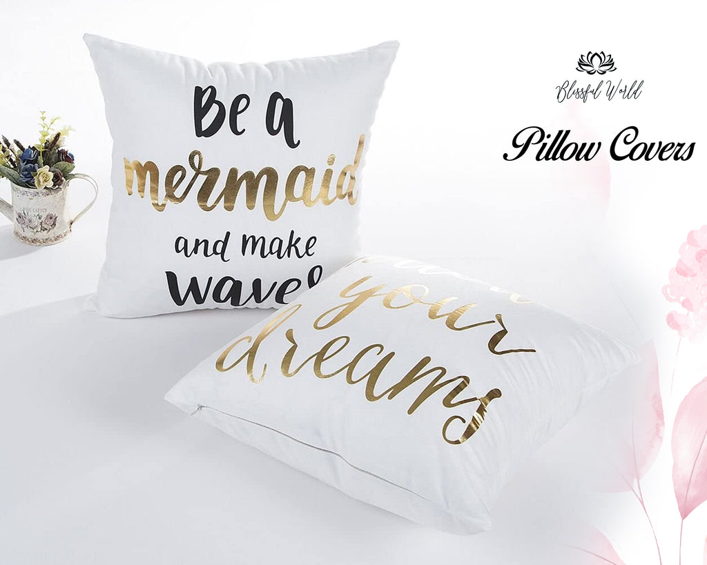Custom Pillow Cover with Zipper, Personalized Pillow Case with Text, Photo or Logo,