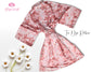 Soft pink tie-dye robe with a stylish and cozy design.