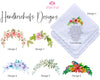 Personalized message and floral design on hanky