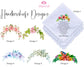 Personalized message and floral design on hanky
