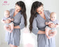 Hospital Robes Bridesmaid Gifts Maternity Muslin Robe with Swaddle Blanket Soft Cotton Hospital Robe for New Moms