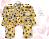 Custom Robes Bridal Robe Kimono Robes Satin Robes Custom Sunflower Robes Customized Robes 