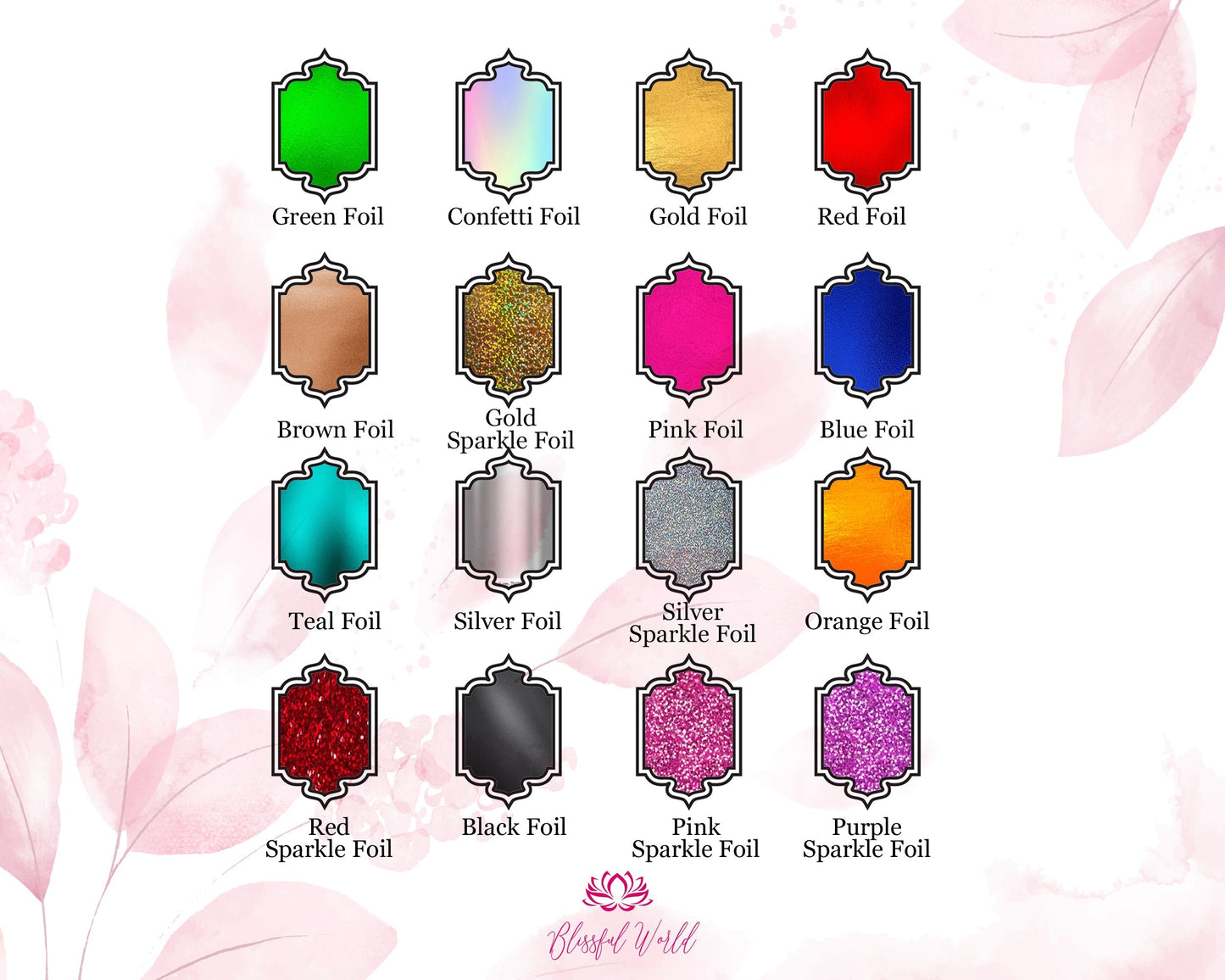 Foil Color Chart Usa