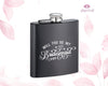 Laser Engraved Groomsmen Flask Custom Printed Wedding Gift Personalized Black Flask Black Flask 