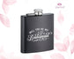 Laser Engraved Groomsmen Flask Custom Printed Wedding Gift Personalized Black Flask Black Flask 
