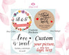Small Business Stickers Custom logo Stickers Custom labels Personalized round business logo stickers