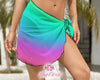 Sarong Beach Wrap, Cover-up, Hawaiian, Women Dress, Beach Fashion, Summer, Rayon, Viscose, Flower Pattern