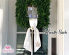 Hydrangea Wreath Sash Embroidered Front Door Decor Monogram Front Door Decor