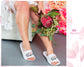 Personalized Wedding Slippers for Bride and Bridesmaids Custom Print Slippers with Names Date & Monogram Durable Digitally Printed