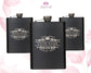 Personalized Leather Flask Gift Set for Men Custom Engraved Wood Box Set for Groomsmen Gift for Bride