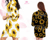 Custom Sunflower Robes Customized Robes Bridesmaid Floral Robes Personalized Robes  