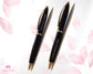 Personalized Black Executive Ballpoint Pen & Gift Box set with engraved, Christmas gift