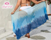 Extra Long Tie Dye Beach Sarong with Fringes