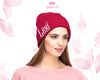 Personalized Embroidered Beanie Baby Beanie with Fur Pom-Pom Monogram Hat Classic Adults Beanies Custom Kids Winter Beanie Bride Party Hat