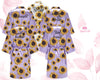 Personalized Satin Robe Sunflower Theme Bridesmaid Robes Bridesmaid Gift
 