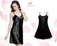 Luxury Women's Satin Camisole Nightdress Elegant Sheer Sleepwear Lightweight Loungewear All-Season Silky Nightie