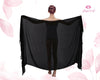 Hawaiian Sarong Solid Black Luau Cruise Wrap Beach Pareo Wear Dress